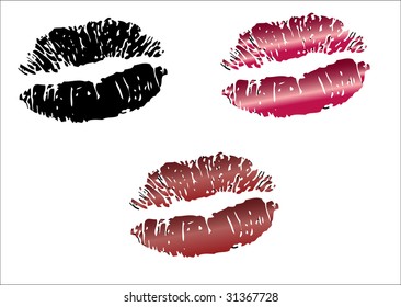 lipstick colorful  vector