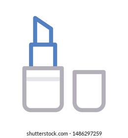 lipstick colour line vector icon