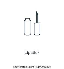 Lipstick concept line icon. Linear Lipstick concept outline symbol design. This simple element illustration can be used for web and mobile UI/UX.