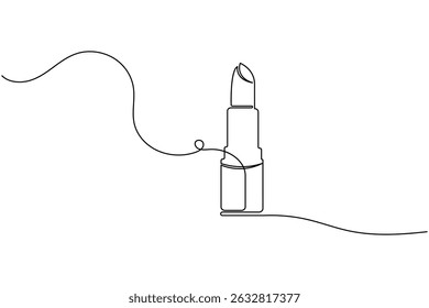 Batom contínuo um desenho de linha e estilo minimalista isolar contorno vetor ícone