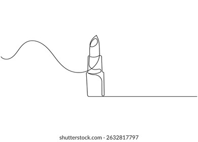 Batom contínuo um desenho de linha e estilo minimalista isolar contorno vetor ícone