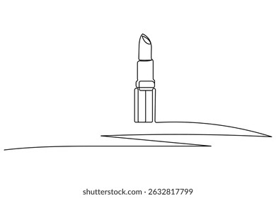 Batom contínuo um desenho de linha e estilo minimalista isolar contorno vetor ícone