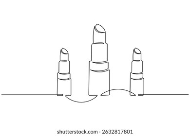 Batom contínuo um desenho de linha e estilo minimalista isolar contorno vetor ícone