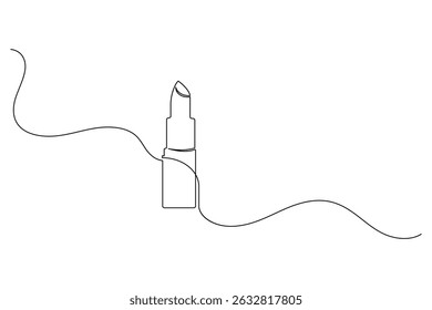 Batom contínuo um desenho de linha e estilo minimalista isolar contorno vetor ícone