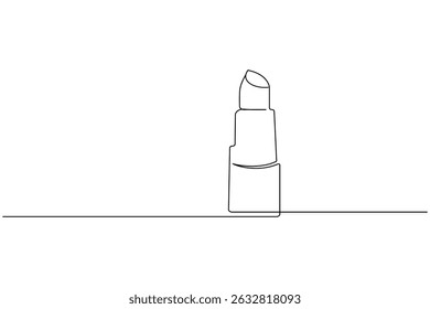 Batom contínuo um desenho de linha e estilo minimalista isolar contorno vetor ícone