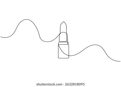 Batom contínuo um desenho de linha e estilo minimalista isolar contorno vetor ícone