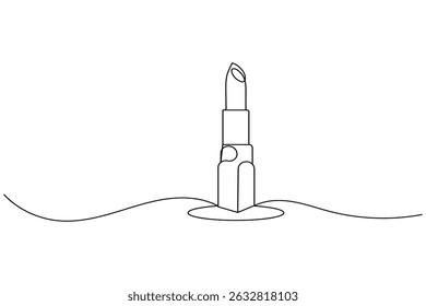 Batom contínuo um desenho de linha e estilo minimalista isolar contorno vetor ícone