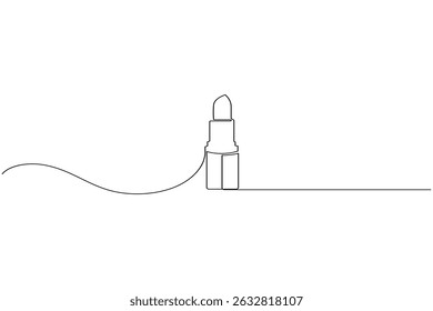 Batom contínuo um desenho de linha e estilo minimalista isolar contorno vetor ícone