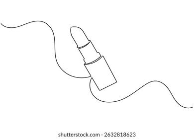 Batom contínuo um desenho de linha e estilo minimalista isolar contorno vetor ícone
