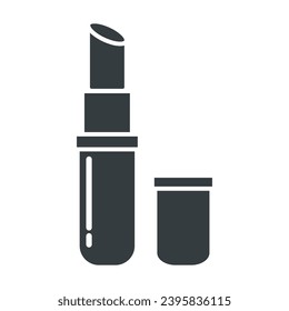 Lipstick cosmetic flat icon for apps and websites on trendy design