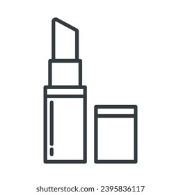 Icono de lápiz labial para aplicaciones y sitios web en diseño de moda