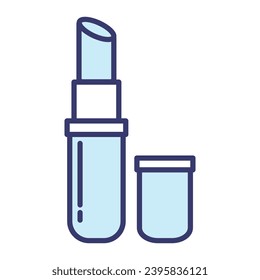 Lipstick cosmetic flat icon for apps and websites on trendy design