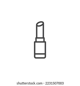 Lipstick cosmetic  line icon. linear style sign for mobile concept and web design. Open lipstick outline vector icon. Symbol, logo illustration. Vector graphics