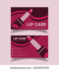 Los cosméticos de pintalabios conforman la tarjeta de visita de productos de belleza, la tarjeta de visita de cuidado de labios