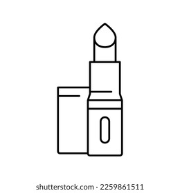 lipstick cosmetology accessory line icon vector. lipstick cosmetology accessory sign. isolated contour symbol black illustration