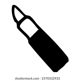 Lipstick Cursor Hand Drawn Icon Design