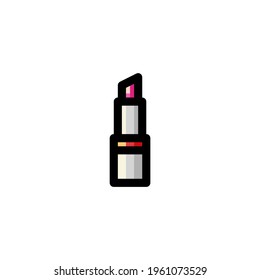 Lipstick Mother’s Day Outline Icon Logo Vector Illustration
