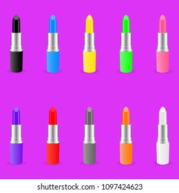 Lipstick of different colors