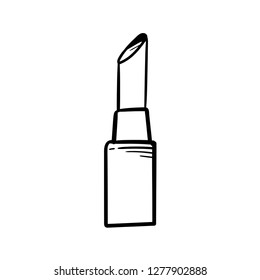 lipstick doodle icon vector drawing