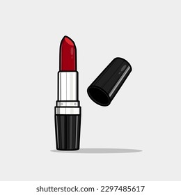 lipstick doodle icon, vector illustration