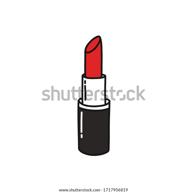 lipstick doodle icon,\
vector illustration