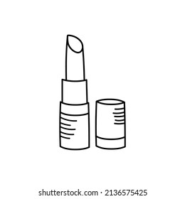 Lipstick doodle simple vector illustration