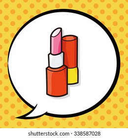 lipstick doodle, speech bubble