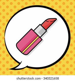 lipstick doodle, speech bubble
