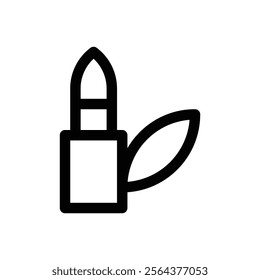 Lipstick. Editable stroke vector icon.