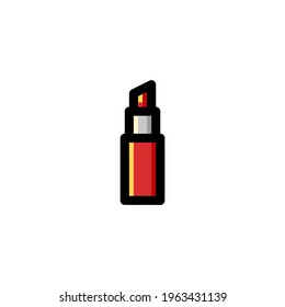 Lipstick Fashion Outline Icon Logo Vector Illustration
