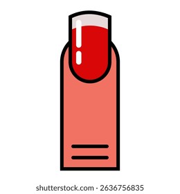 Lipstick filled outline icon style isolated on white