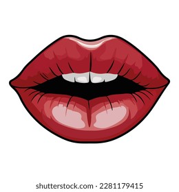 Icono plano de lápiz labial aislado en fondo blanco
