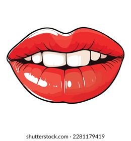 Lipstick Flat Icon Isolated On White Background