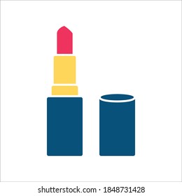 Lipstick Flat Icon Vector Logo Template Illustration