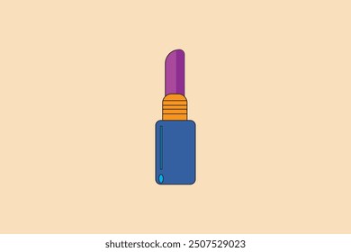 Lipstick Ilustración vectorial plana para diseños gráficos de maqueta.