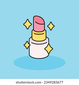 Lipstick Free vector cartoon icon illustration. customer experience icon concept isolated . flat cartoon style