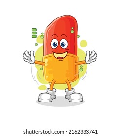 the lipstick full battery character. cartoon mascot vector