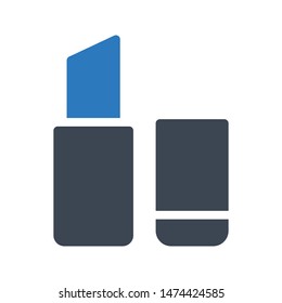 lipstick glyph colour vector icon