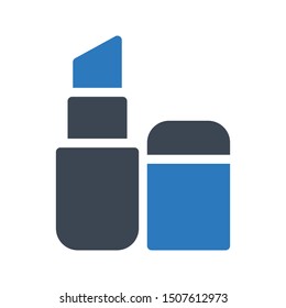 lipstick glyph colour vector icon