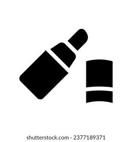 lipstick glyph icon illustration vector graphic. Simple element illustration vector graphic, suitable for app, websites, and presentations isolated on white background