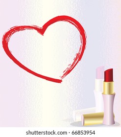 lipstick heart