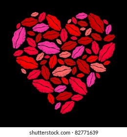Lipstick heart