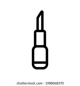 Lipstick icon. Black icon. Vector illustration.