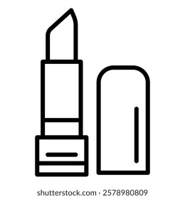 Lipstick Icon Black and white logo