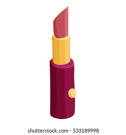 Lipstick icon. Cartoon illustration of lipstick vector icon for web