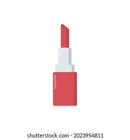 Lipstick Icon in Cartoon style. Female Beauty Product for Lip Makeup Pictogram. Pomade with Cap Icon. Cosmetic Balm for Lip. Isolated Vector Illustration.