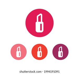 Icono de lápiz labial en el diseño de color. Ilustración del vector