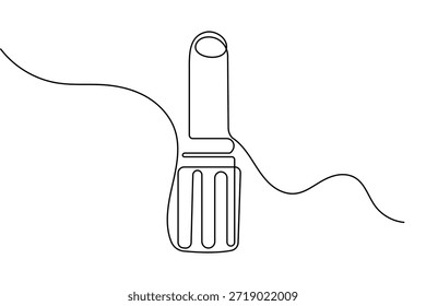 ícone de batom desenho contínuo de uma linha beleza minimalista delineamento cosmético vetor ilustração