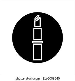 Lipstick Icon, Cosmetic Design Icon Vector Art Illustration