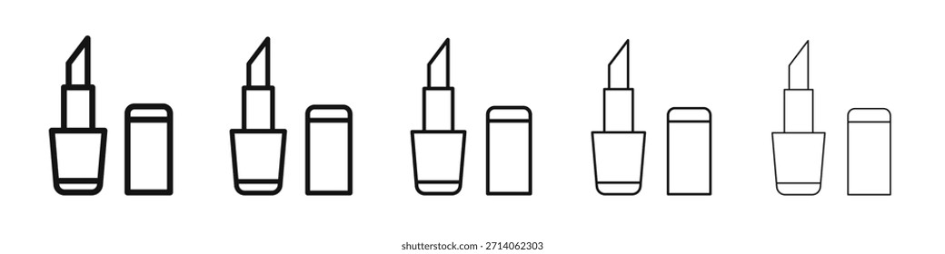 Diseño del icono del lápiz labial, logotipo, App, interfaz de usuario. Ilustración vectorial, EPS